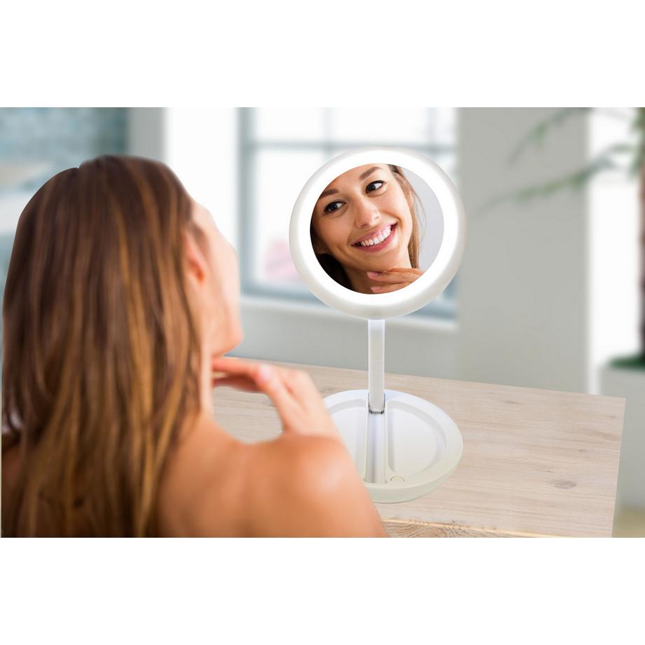 STARLYF LIGHTED FOLDING MIRROR - Miroir cosmétique pliable avec éclairage LED  