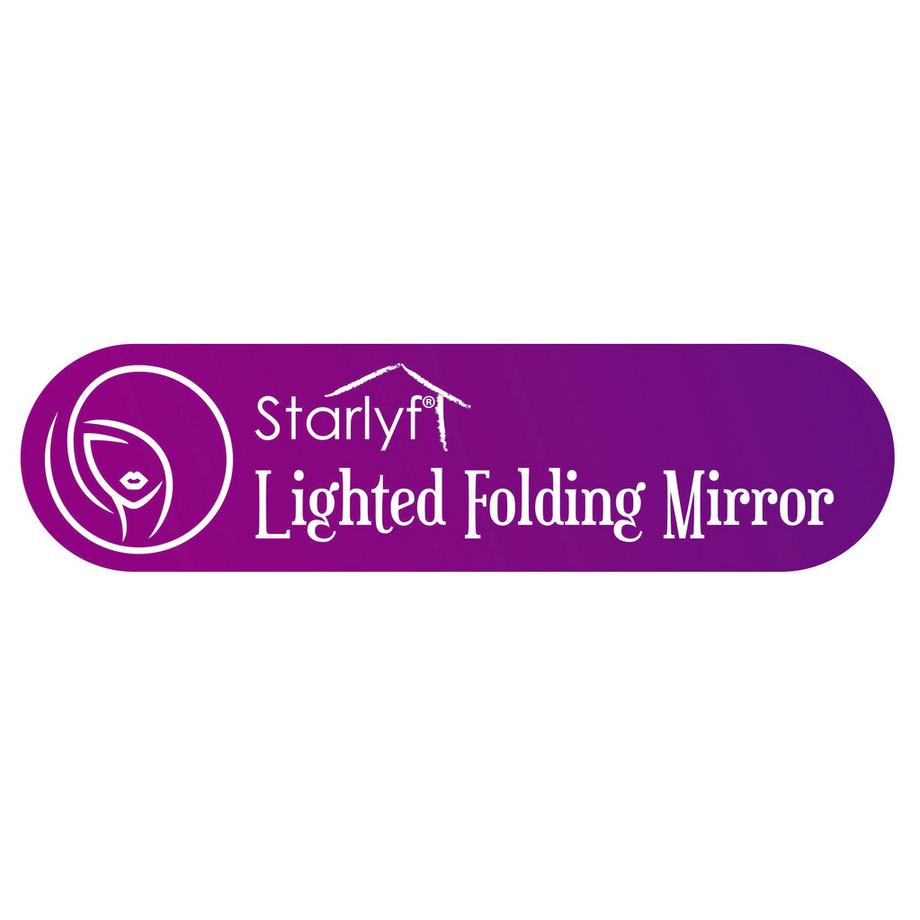 STARLYF LIGHTED FOLDING MIRROR - Miroir cosmétique pliable avec éclairage LED  