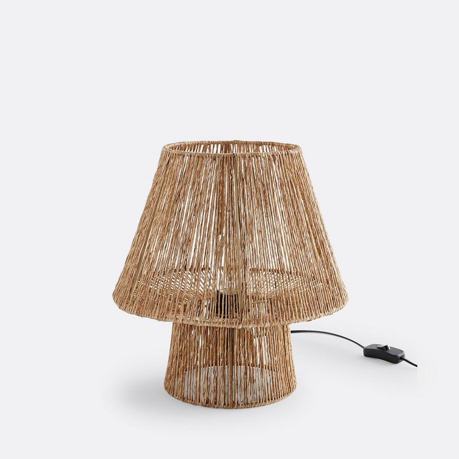 Lampe à poser en jute