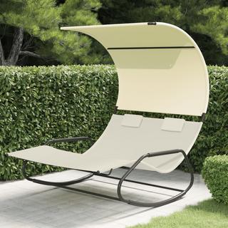 VidaXL Chaise longue double tissu  