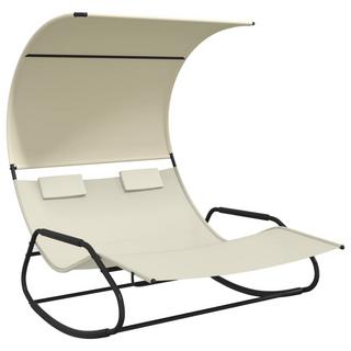 VidaXL Chaise longue double tissu  