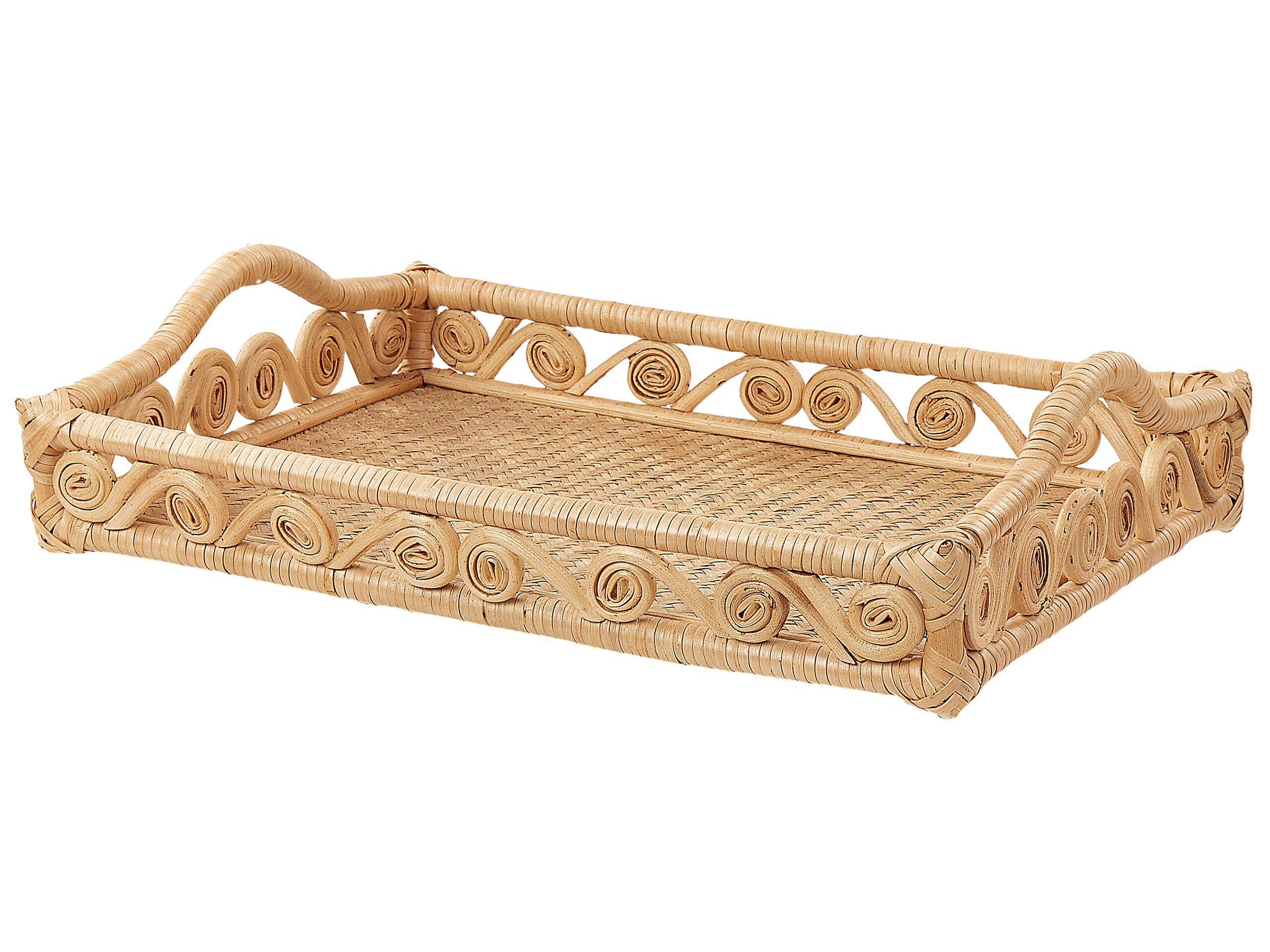 Image of Tablett Aus Rattan Boho Calayan Unisex Perle