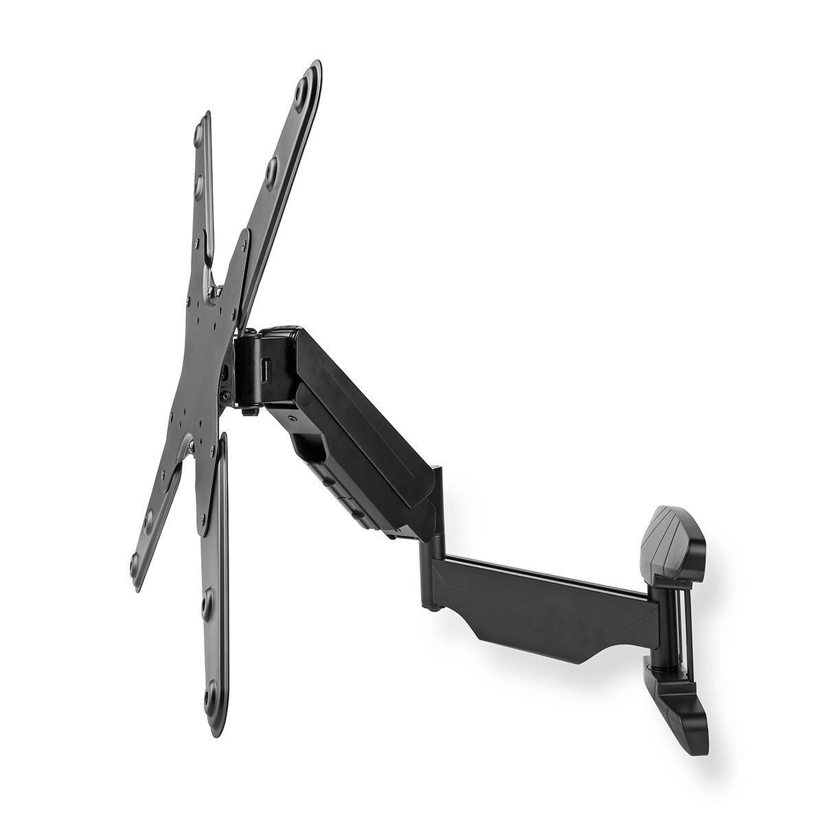 Nedis  Vertikale TV-Wandhalterung | 23-55 " | Maximal unterstütztes Bildschirmgewicht: 30 kg | Vertikale Bewegung: 0-282 mm | Minimaler Wandabstand: 61 mm | Maximaler Wandabstand: 565 mm | Neigbar | Drehbar | 3 Gelenkpunkte | ABS / Stahl | Schwarz 
