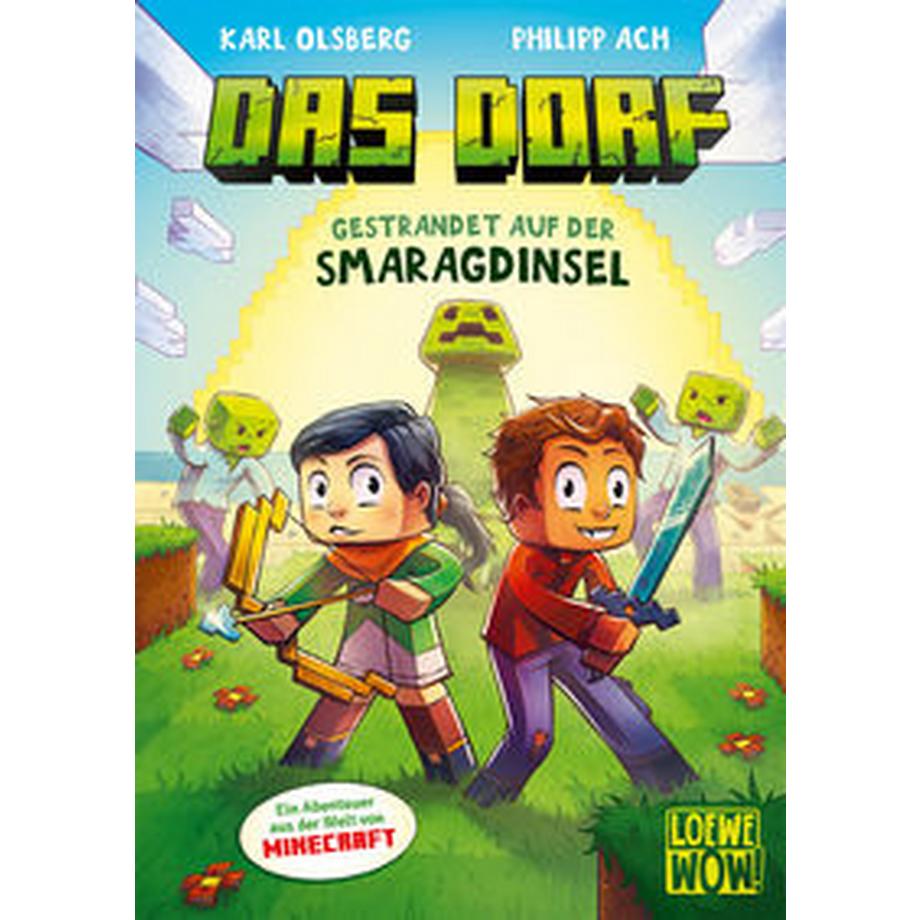Das Dorf (Band 1) - Gestrandet auf der Smaragdinsel Olsberg, Karl; Loewe Wow! (Hrsg.); Ach, Philipp (Illustrationen) Couverture rigide 