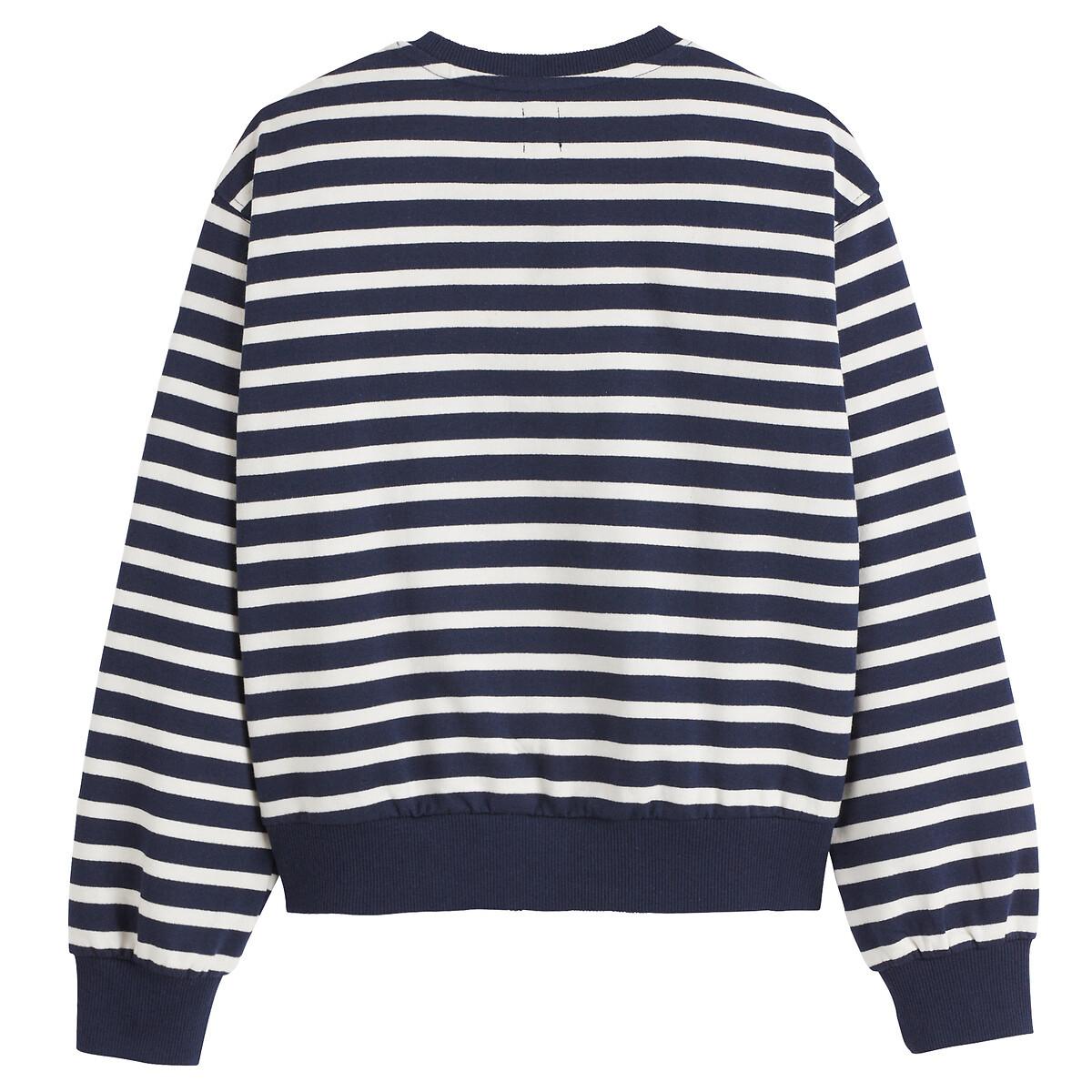 La Redoute Collections  Gestreiftes Sweatshirt mit rundem Ausschnitt 