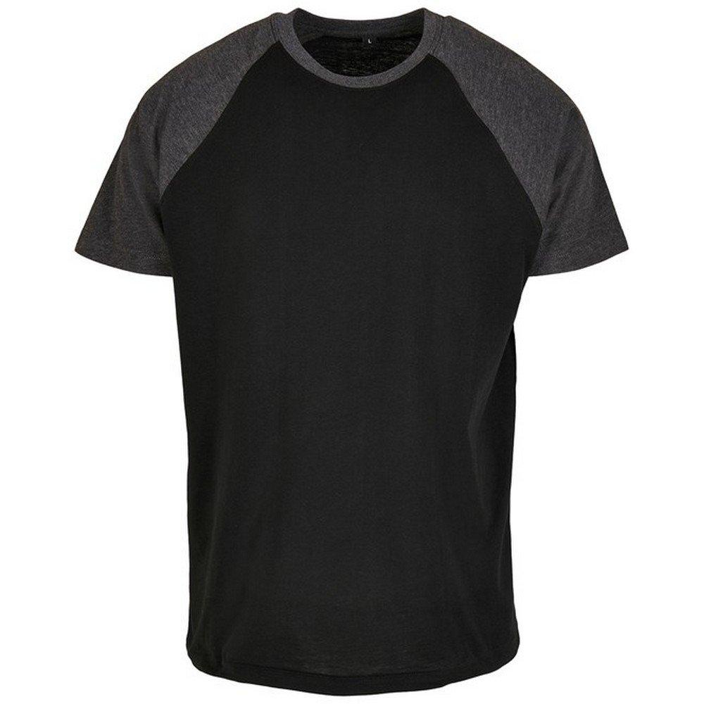 Image of Raglan Kontrast Tee Herren Schwarz XL