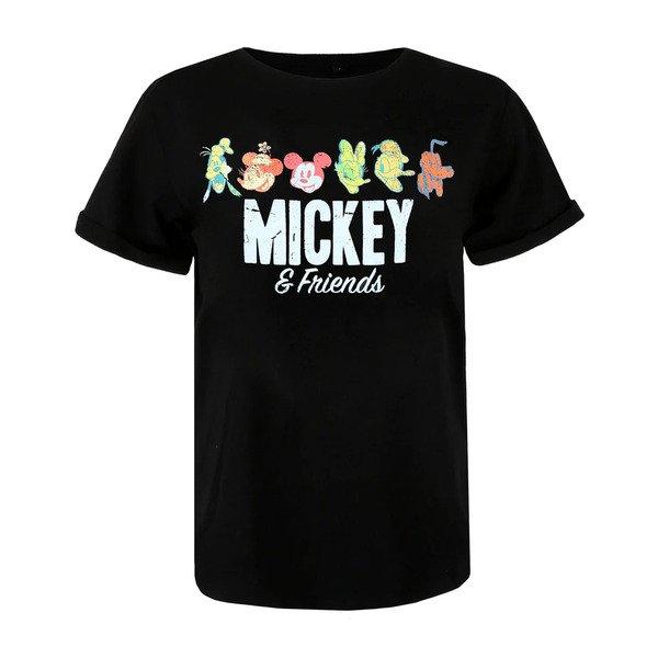 Image of Mickey & Friends Tshirt Damen Schwarz M