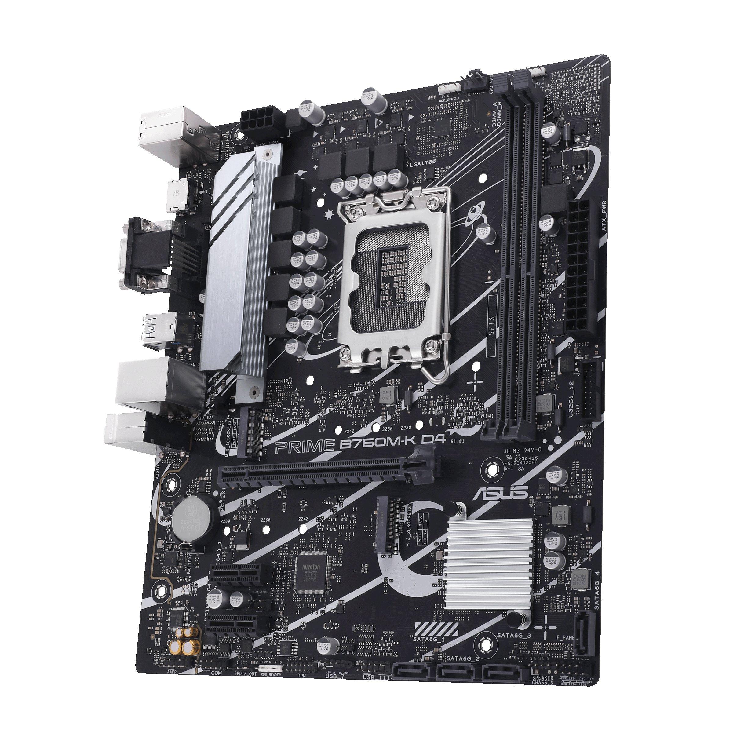 ASUS  PRIME B760M-K D4 Intel B760 LGA 1700 micro ATX 