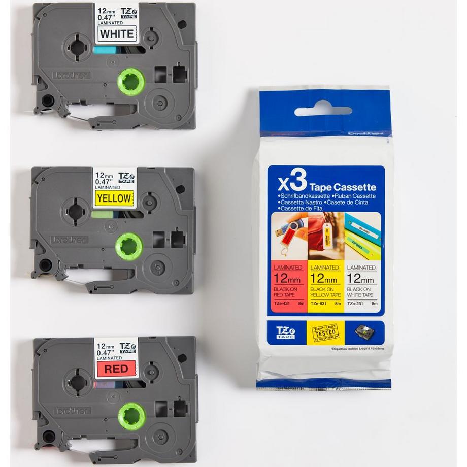 brother TZE-Schriftbandkassette laminiert im 3er-Set  