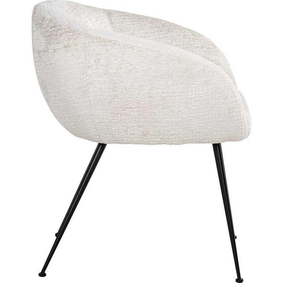 mutoni Chaise de salle à manger Ruby crème  