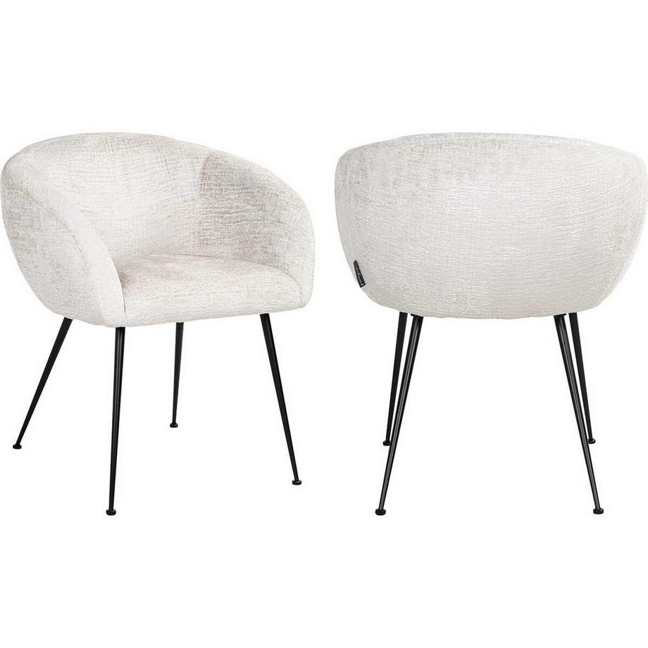 mutoni Chaise de salle à manger Ruby crème  