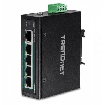 TI-PG50 5-Port DIN-Rail Switch Industrial Gigabit PoE +