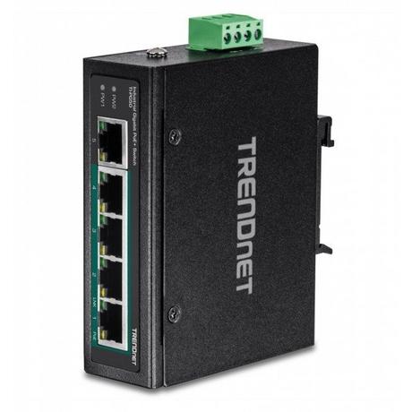 TRENDNET  TI-PG50 5-Port DIN-Rail Switch Industrial Gigabit PoE + 