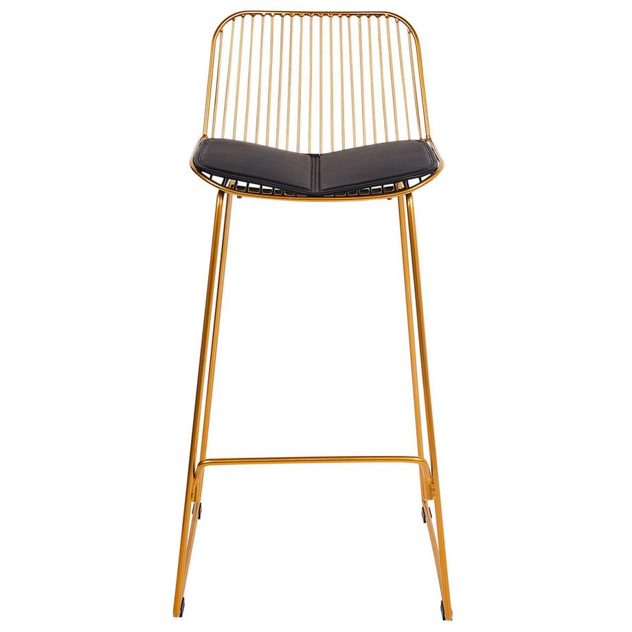 Beliani Lot de 2 chaises de bar en Acier Glamour PENSACOLA  