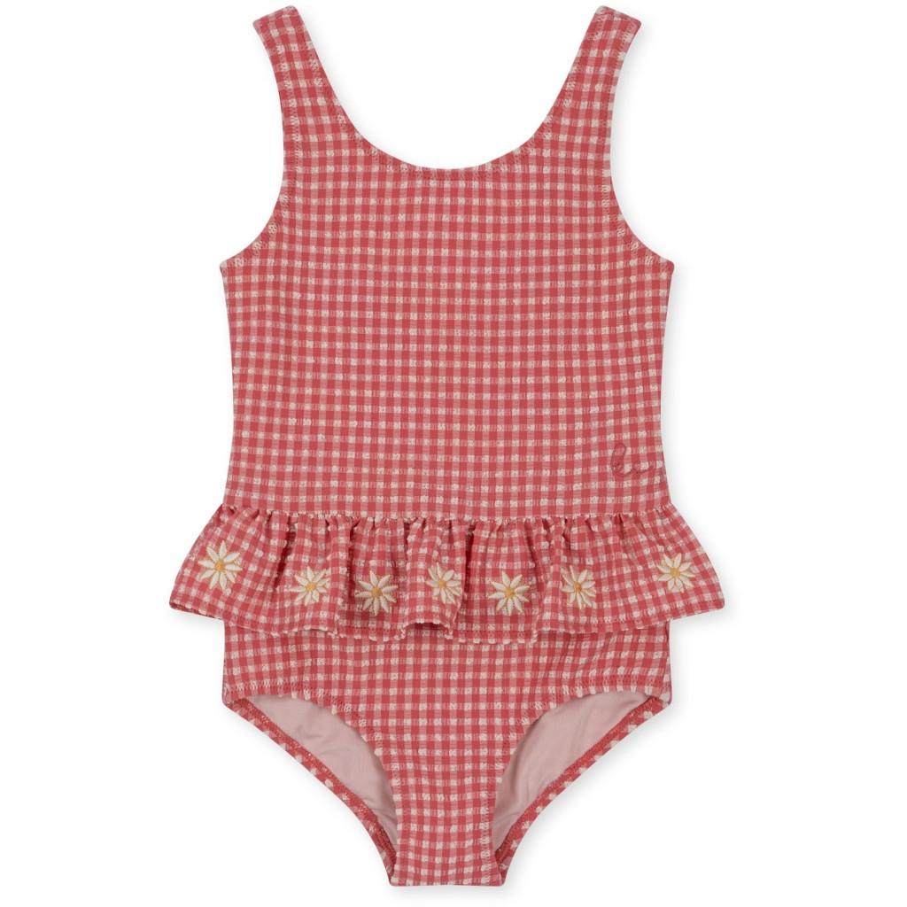 Image of Badenanzug Desert Rose Kariert Unisex Rot 104