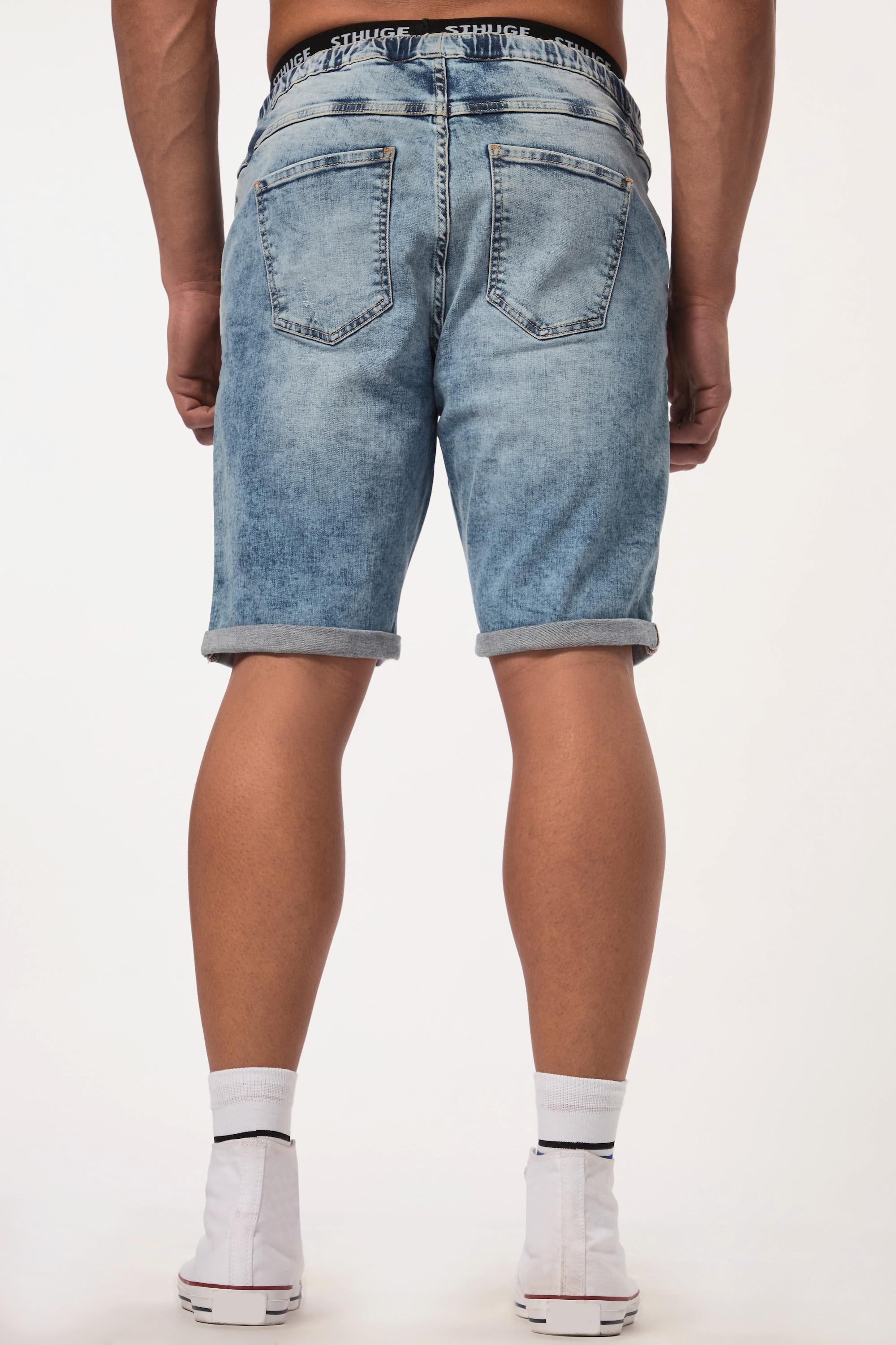 Sthuge  Jeans-Bermuda FLEXLASTIC®, Denim, destroyed 