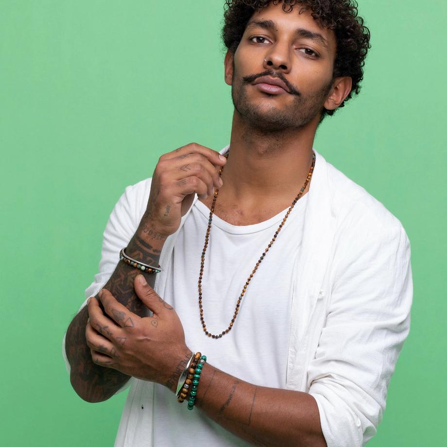 Balibay  Eskar  Armband mit echten Malachit Steinen 