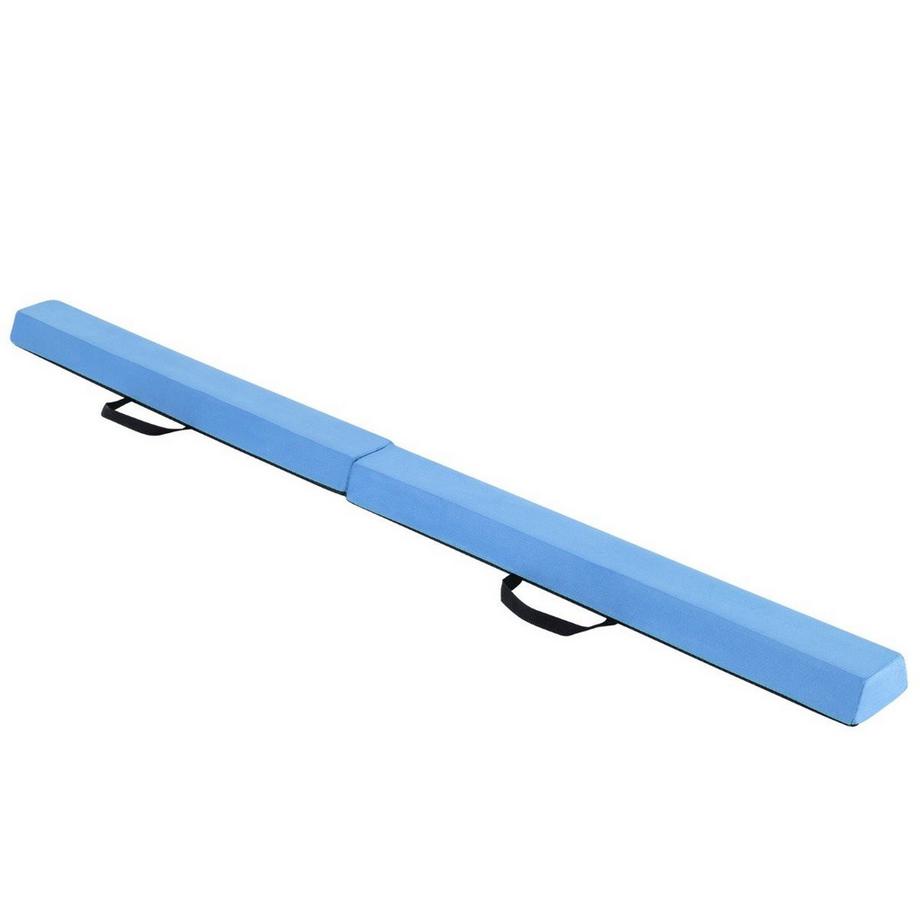 Northix  Trave d'equilibrio 210 cm trave da ginnastica trave da ginnastica pieghevole trave d'equilibrio antiscivolo fino a 73 kg blu 
