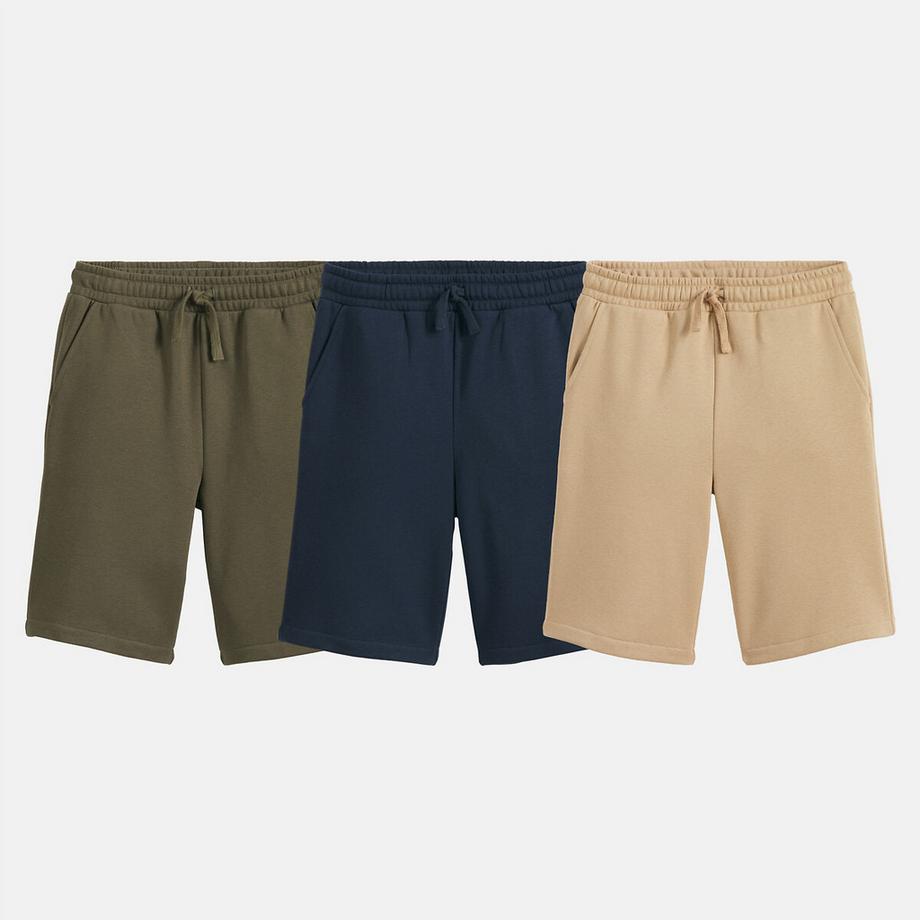 3er-Pack Bermudas aus Sweatware