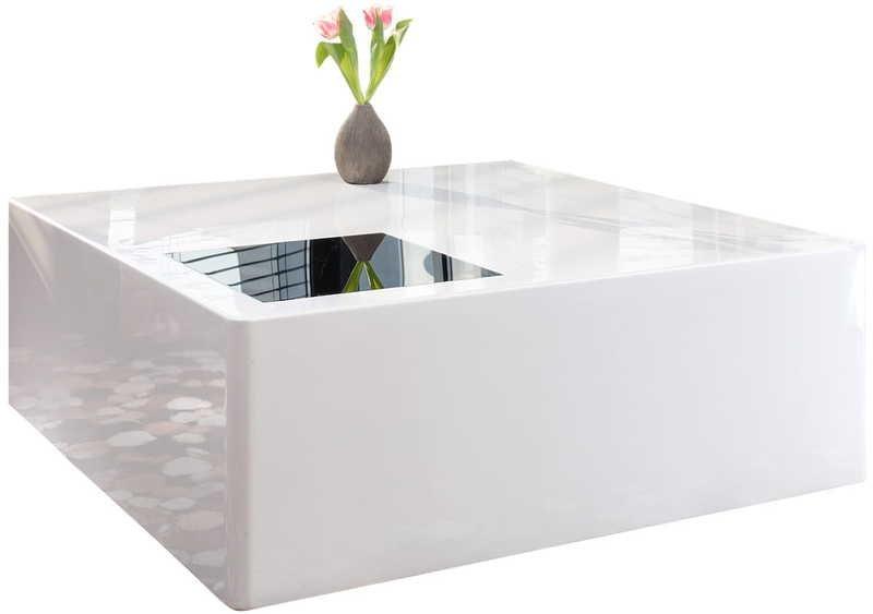 mutoni Table basse 100x100x45cm blanc  