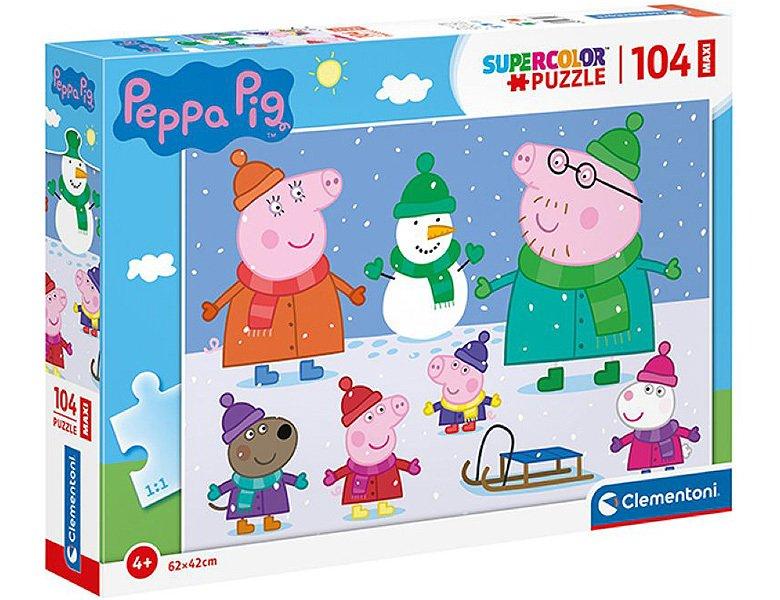 Clementoni  Puzzle Peppa Pig im Schnee (104Teile) 