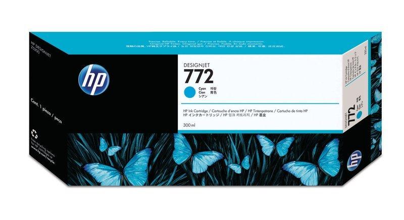 HEWLETT PACKARD  HP Tintenpatrone 772 cyan CN636A DesignJet Z5200 300ml 