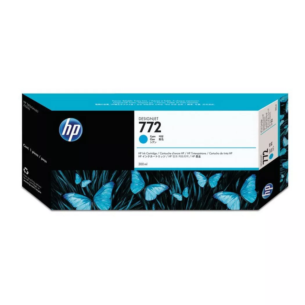 Hewlett-Packard – HP Tintenpatrone 772 cyan CN636A DesignJet Z5200 300ml, One Size