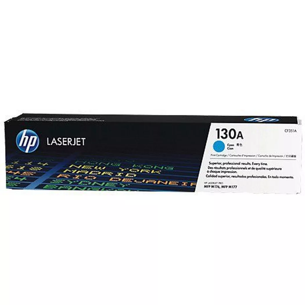 Hewlett-Packard – HP Toner-Modul 130A cyan CF351A Color LJ Pro M176 1000 S., Cyan-Blau, One Size
