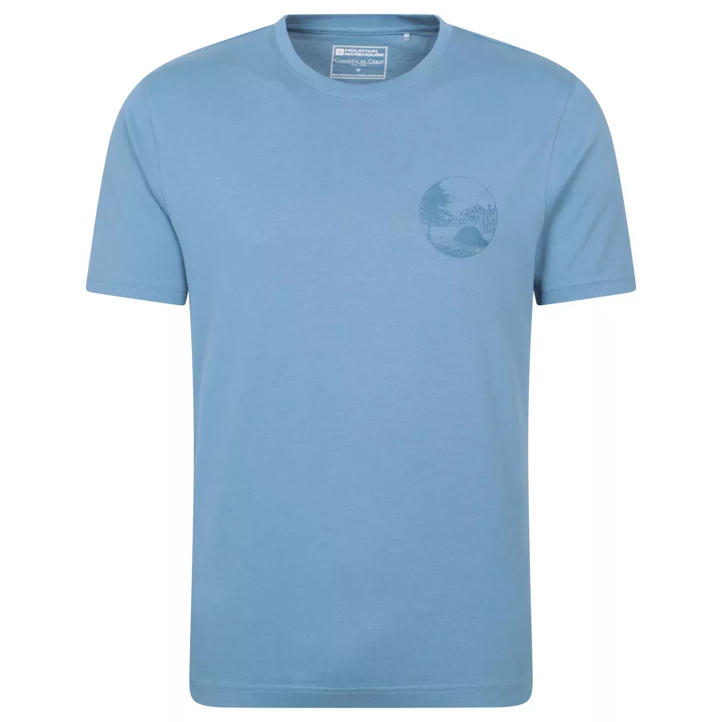 Mountain Warehouse - Tshirt CAMPING SKETCH, T-shirt Camping Sketch, XS, Bleu
