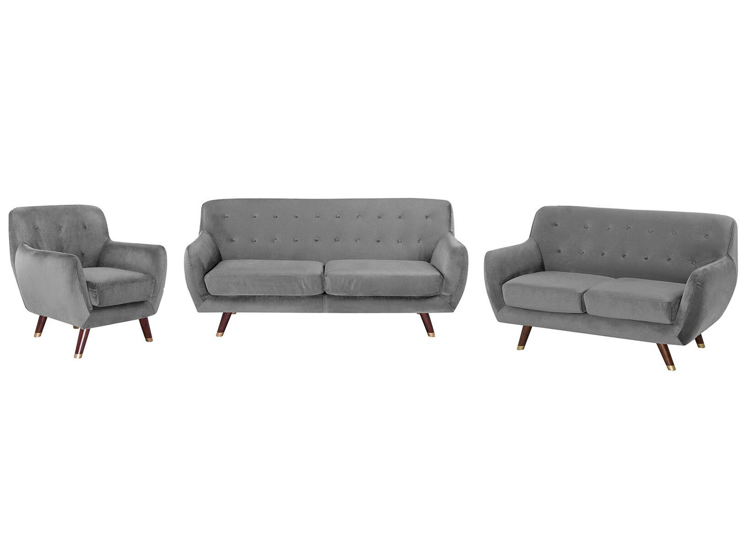 Image of Wohnzimmer Set aus Samtstoff Glamourös BODO Wohnzimmer Set aus Samtstoff Glamourös BODO
