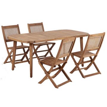 Set da pranzo per 4 persone en Legno d'acacia certificato FSC® Classico PARAGGI