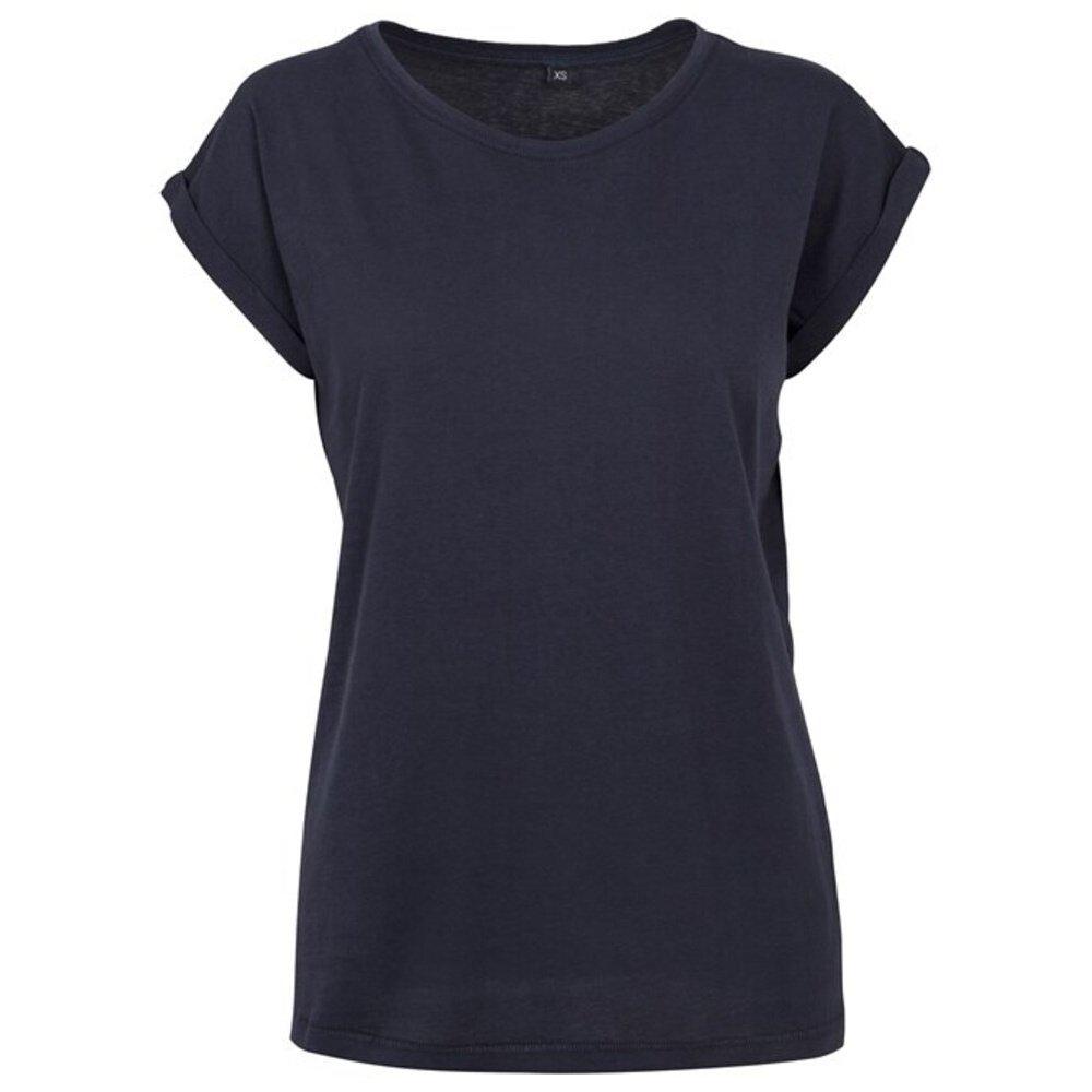 Image of Tshirt Überschnittene Schulter Damen Marine 5XL