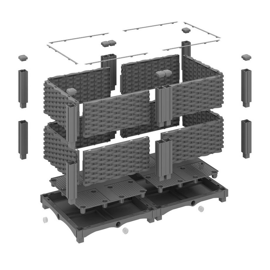 Northix Fioriera in stile rattan  