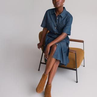 La Redoute Collections Robe Midi Évasée en Denim  