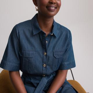 La Redoute Collections Robe Midi Évasée en Denim  