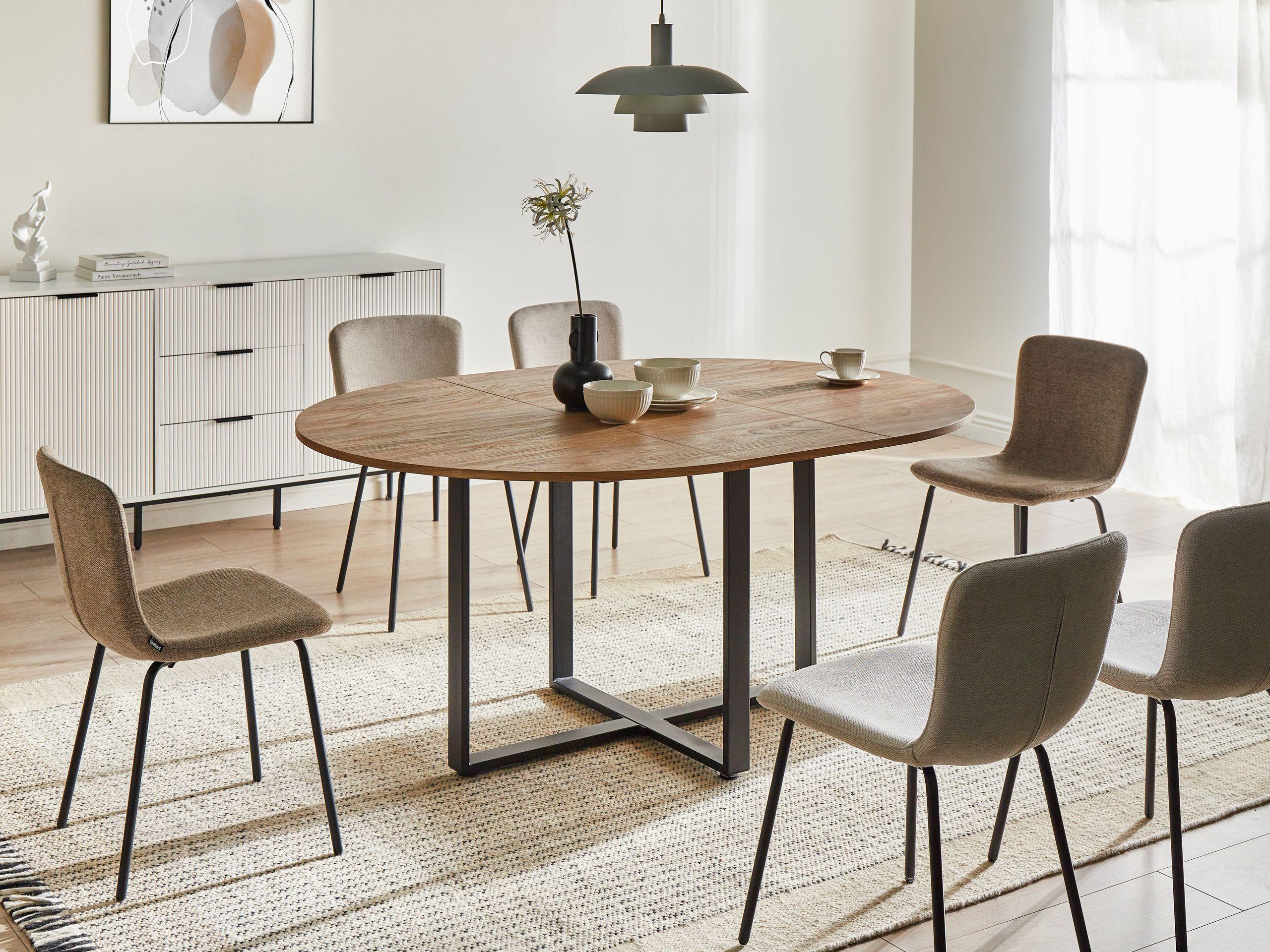 Beliani Tavolo da pranzo en Fibra a media densità (MDF) Moderno ALEXANDRINA  