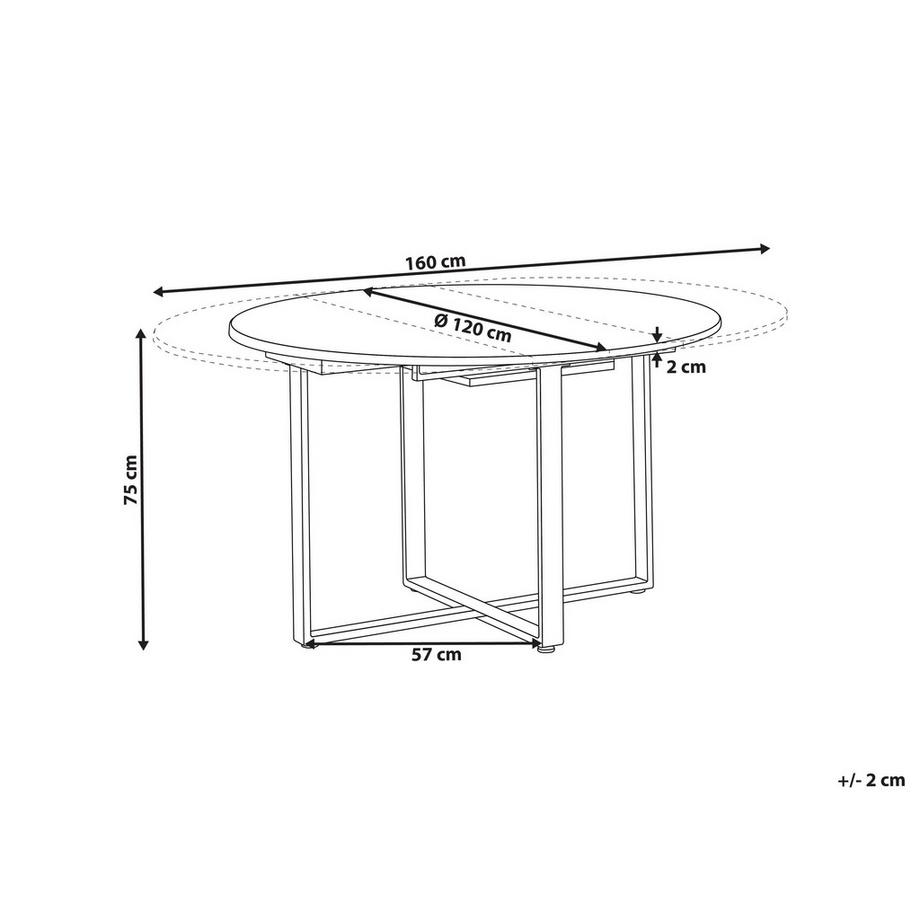 Beliani Table de repas en MDF Moderne ALEXANDRINA  
