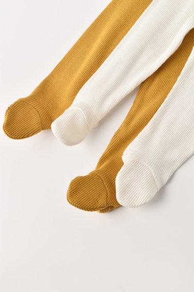 BabyCosy Organic  Strickhose mit Fuß, 2 Pack 