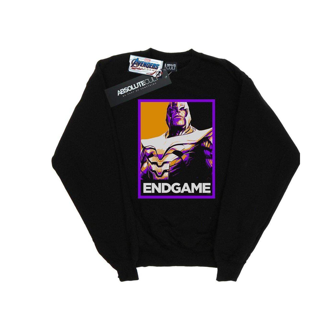 Image of Avengers Endgame Thanos Poster Sweatshirt Unisex Schwarz 152-158