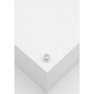 MUAU Schmuck  Pendentif solitaire Monture en or blanc 750 Diamant 0,20ct. 5,5x5,5mm 