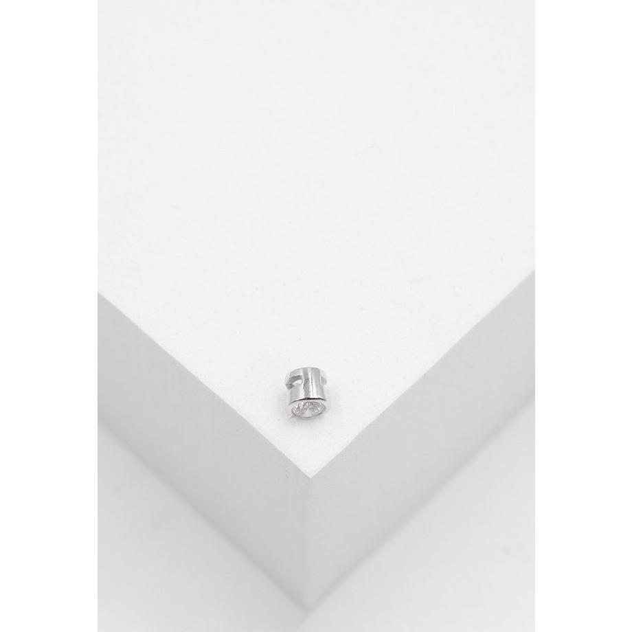 MUAU Schmuck  Solitär Anhänger Zargenfassung Weissgold 750 Diamant 0.20ct. 5.5x5.5mm 