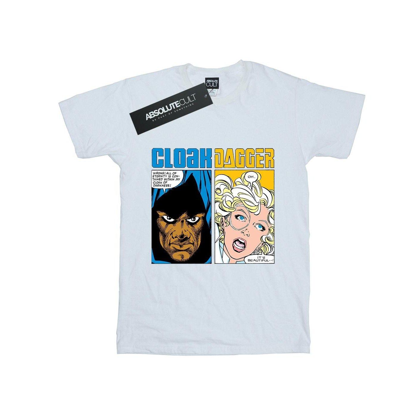 Image of Cloak And Dagger Comic Panels Tshirt Unisex Weiss 116
