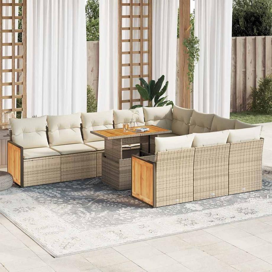 VidaXL set divano da giardino Polirattan  
