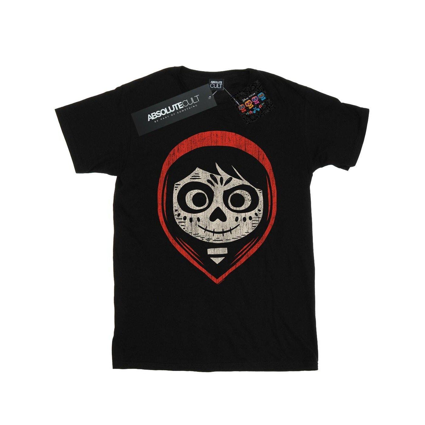 Image of Coco Miguel Skeleton Face Hood Tshirt Herren Schwarz XXL