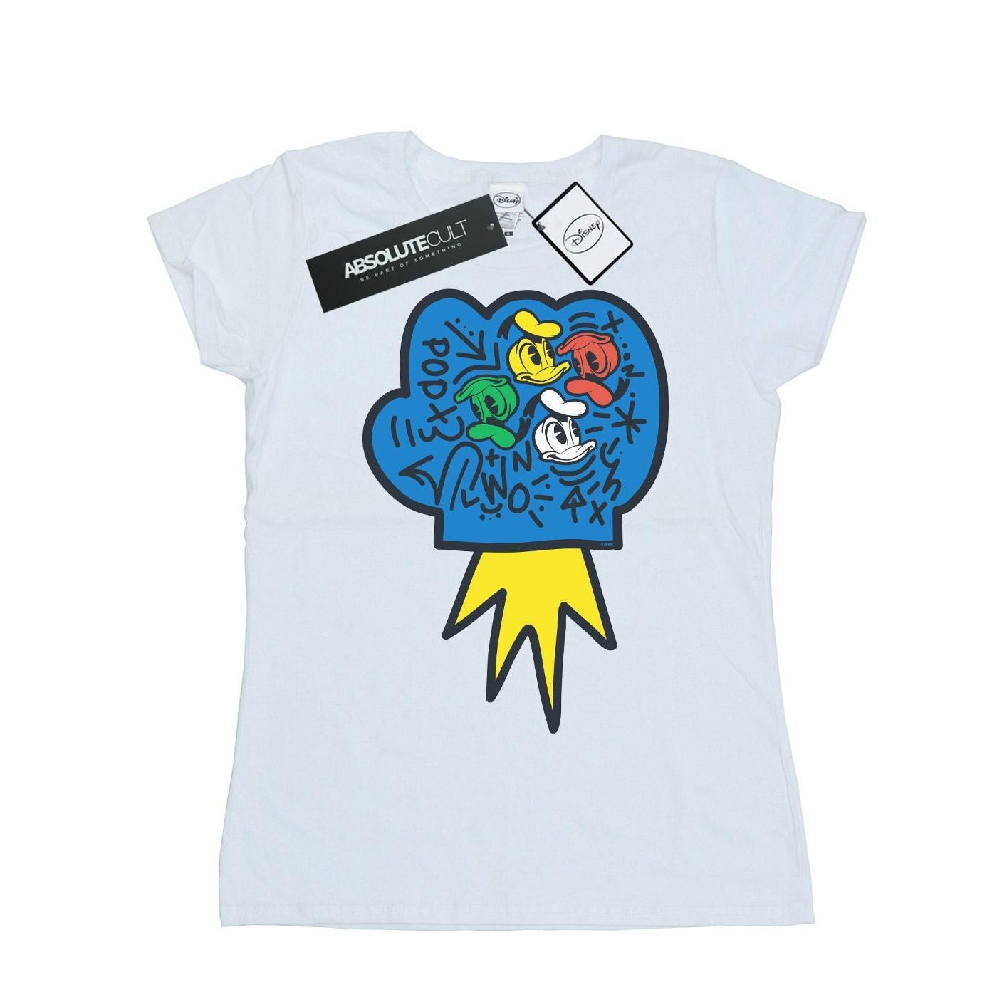 Image of Donald Duck Pop Fist Tshirt Damen Weiss L