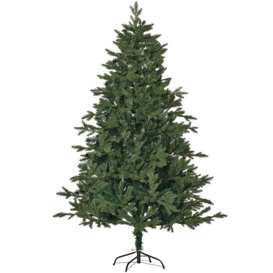 Albero Di Natale Artificiale 1,8 M Albero Di Natale Pvc Pe Metallo Verde Ø90 X 180 Cm