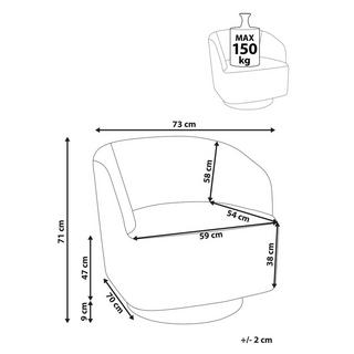 Beliani Fauteuil en Bouclé Rétro LAVIK  