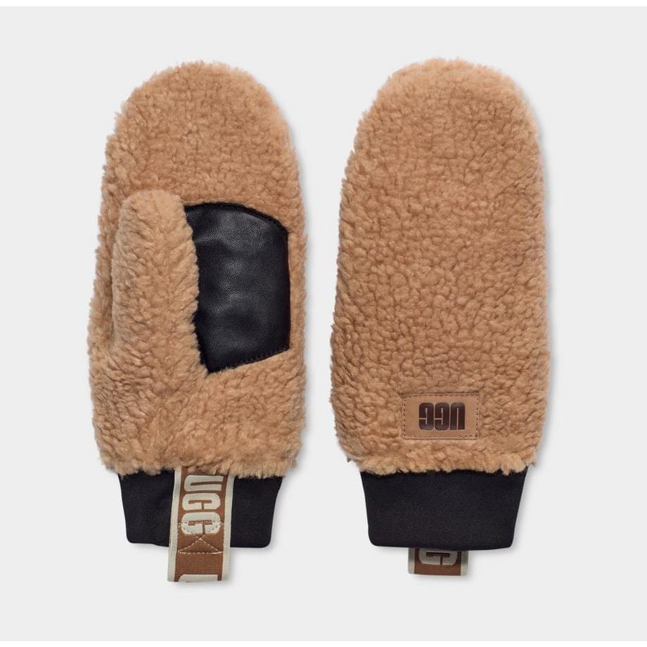 UGG Sherpa Fäustlinge mit Logo-Band  