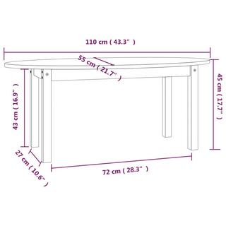 VidaXL Table basse bois  