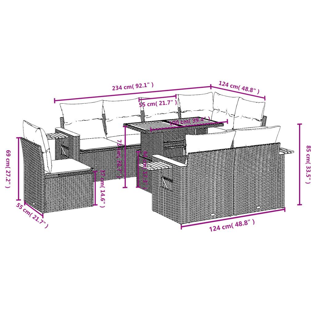 VidaXL Garten sofagarnitur poly-rattan  